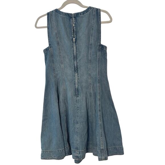 NWT Madewell Circle Mini Dress: Airy Denim Edition Ashbury Wash Size Small - Picture 8 of 9